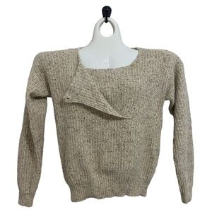 Vintage Pronto multi-way button collar silk angora sweater